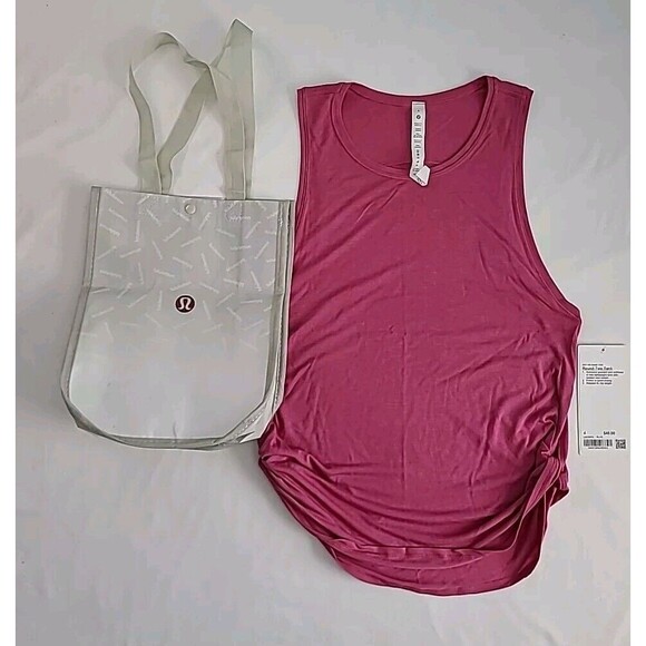 Lululemon Round Two Tank Womens Size 4 Pink Lychee PLYC - Picture 1 of 10